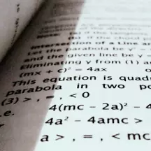 Thumbnail: math textbook quadratic stuff