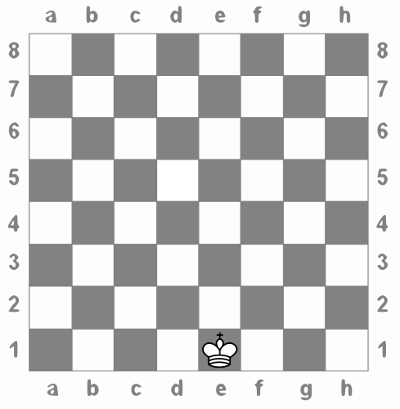 Chess Board with king